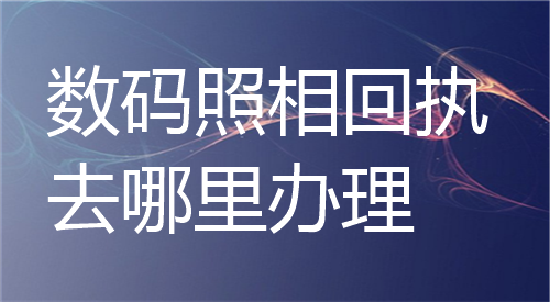 数码照相回执去哪里办理？