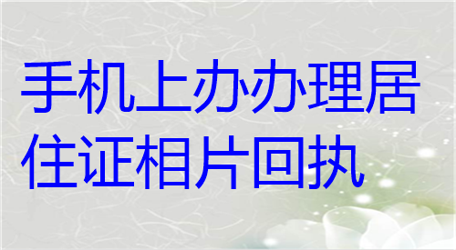 手机上办办理居住证相片回执