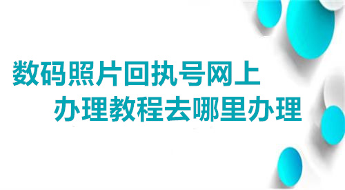 数码照片回执号网上办理教程区哪里办理