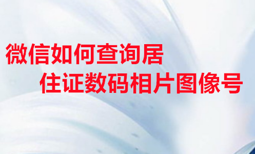 微信如何重新居住证数码相片图像号