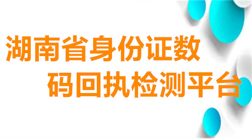 湖南省身份证数码回执检测平台
