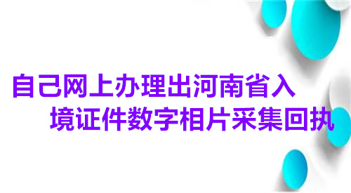 自己网上办理出湖南省入境证件数字相片采集回执
