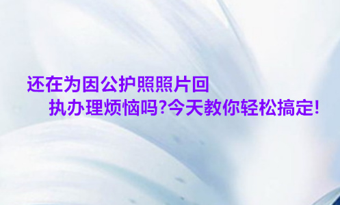 还在为因公护照照片回执办理烦恼吗？今天教你轻松搞定！