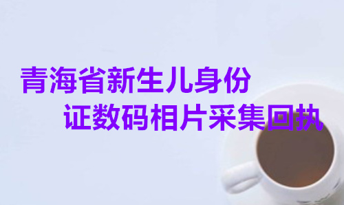 青海省新生儿二代身份证数码相片采集回执