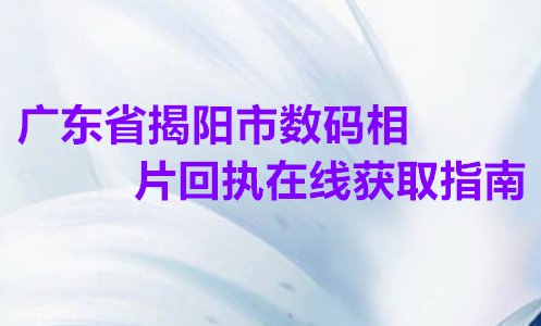 广东省揭阳市身份证数码照相回执在线获取指南