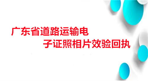 广东省道路运输电子照相相片效验回执