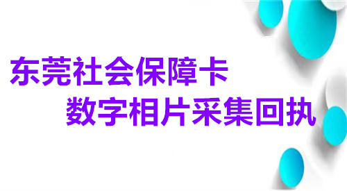东莞社会保障卡数字相片采集回执