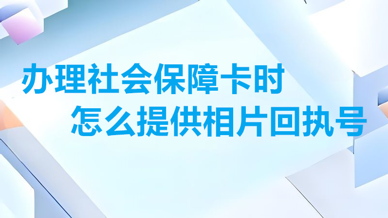 办理社会保障卡时怎么提供相片回执号？