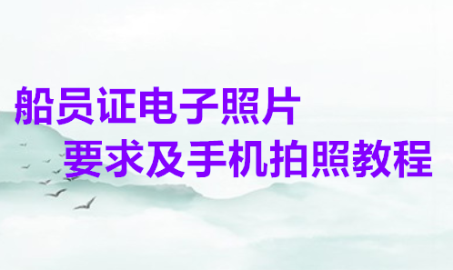 船员证电子照片要求及手机拍照教程