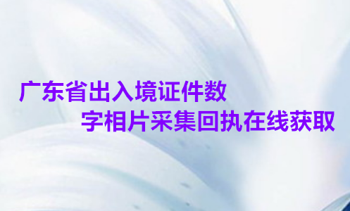 广东省出入境证件数字相片采集回执在线获取