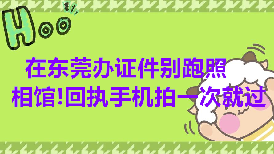 在东莞办证件别跑照相馆！回执手机拍一次就过