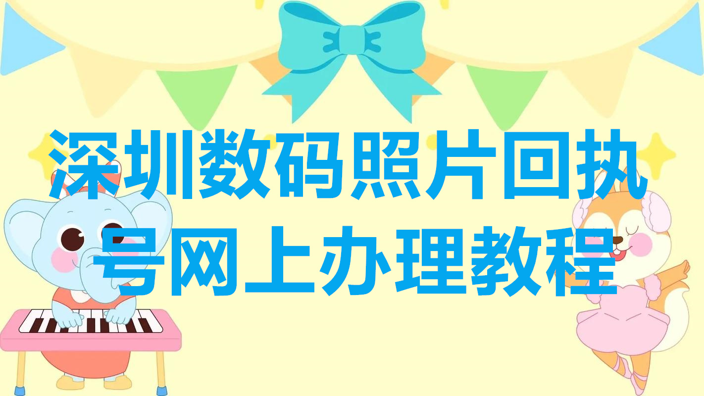 深圳数码照片回执号网上办理教程